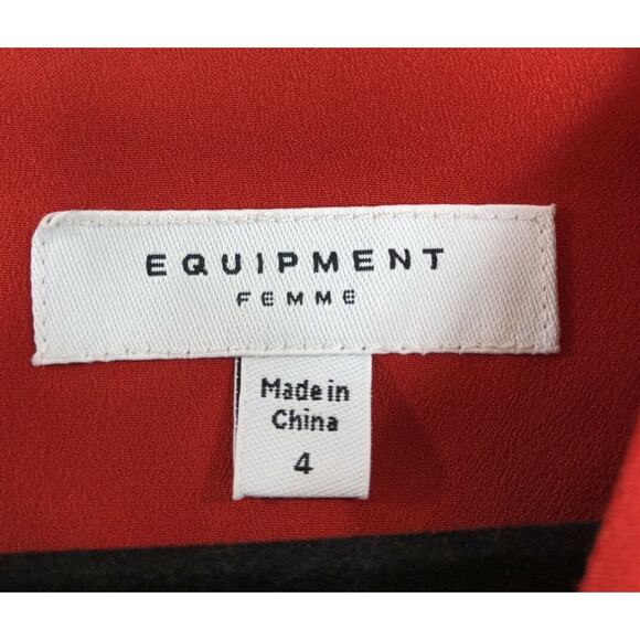 Equipment dress red Faun Twist front long sleeve - Picture 4 of 5